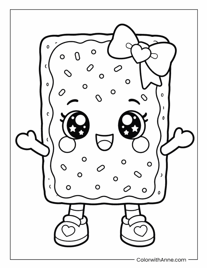Pop-Tart Shopkins Coloring Page