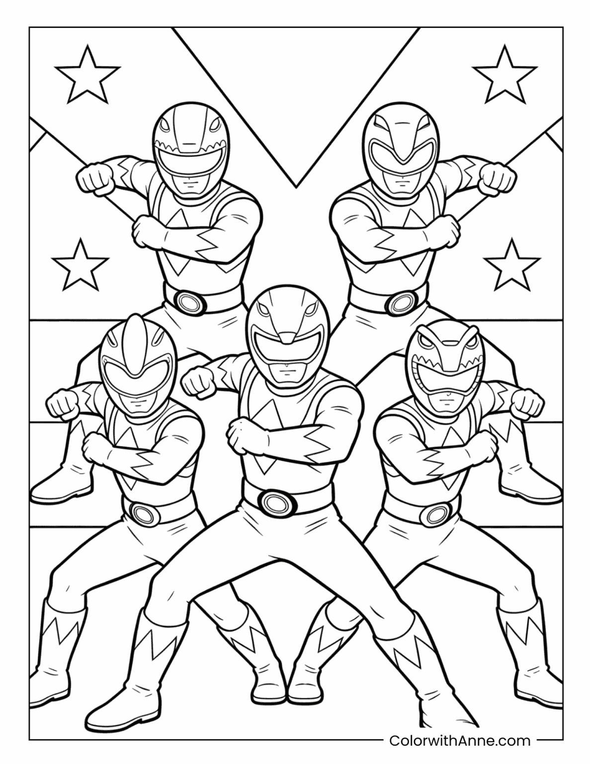 Power Rangers Coloring Pages (Free PDF Printables) - ColorwithAnne