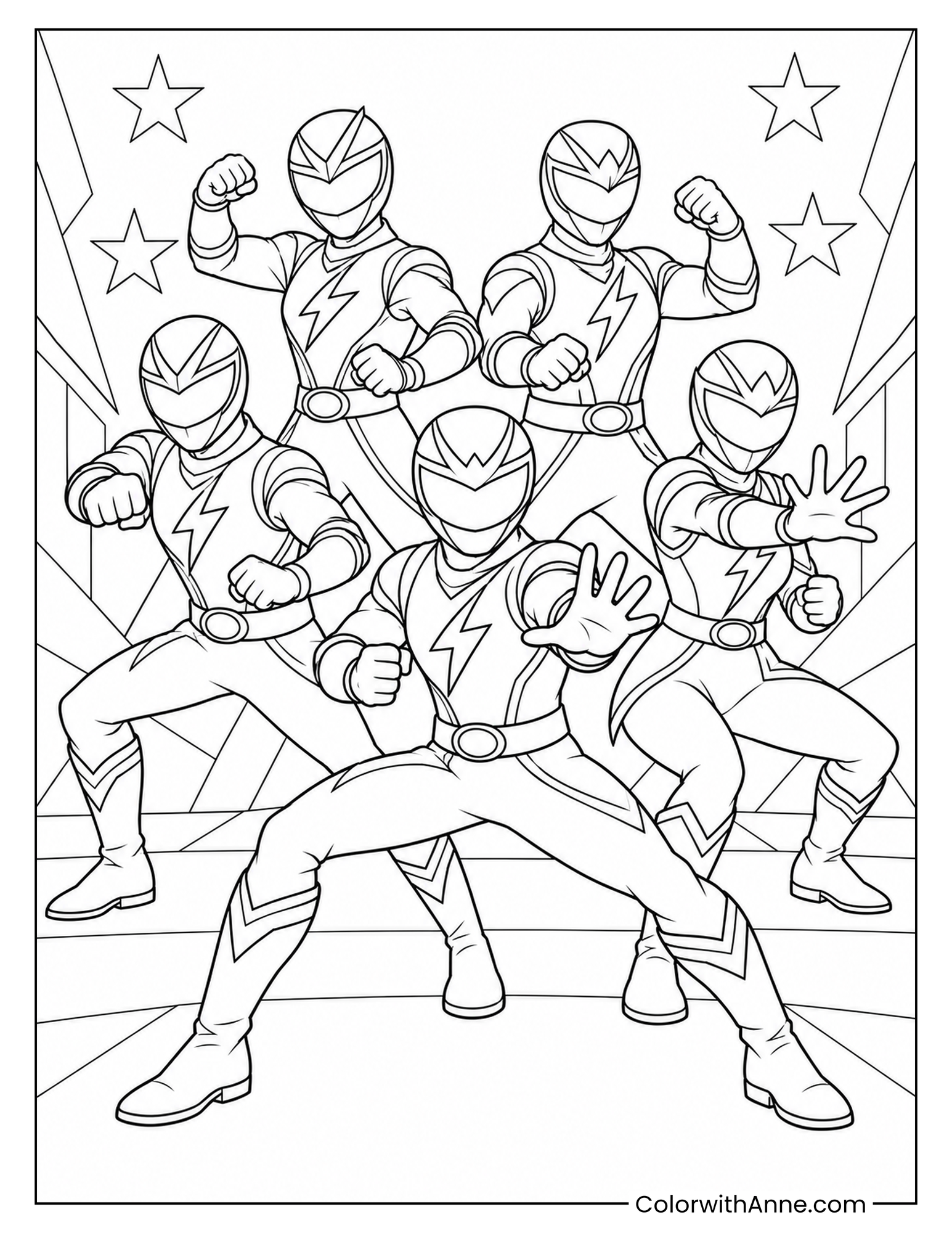 Power Rangers Coloring Pages (Free PDF Printables) - ColorwithAnne