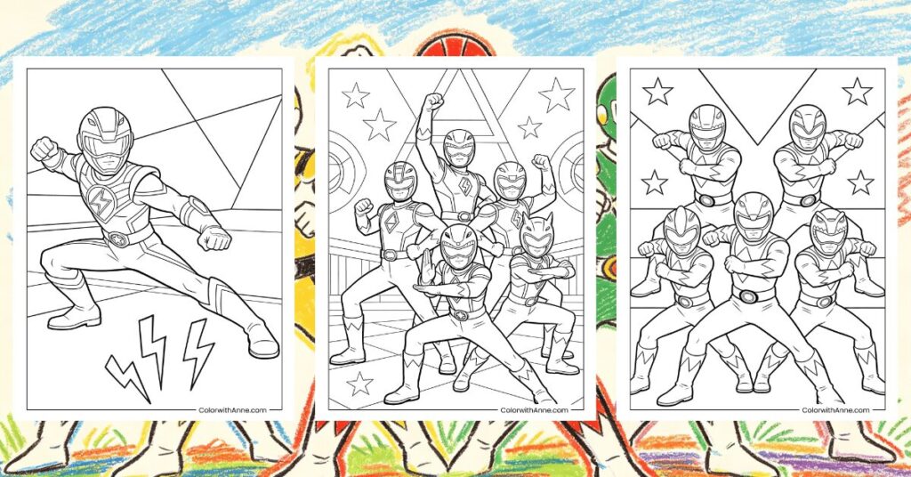 Power Rangers Coloring Pages Banner