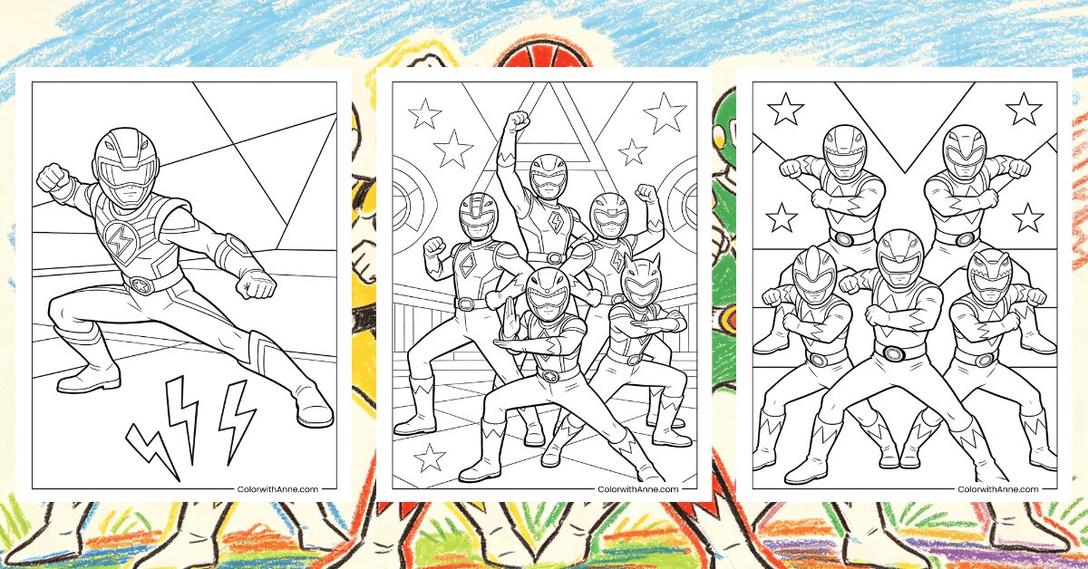 Power Rangers Coloring Pages Banner