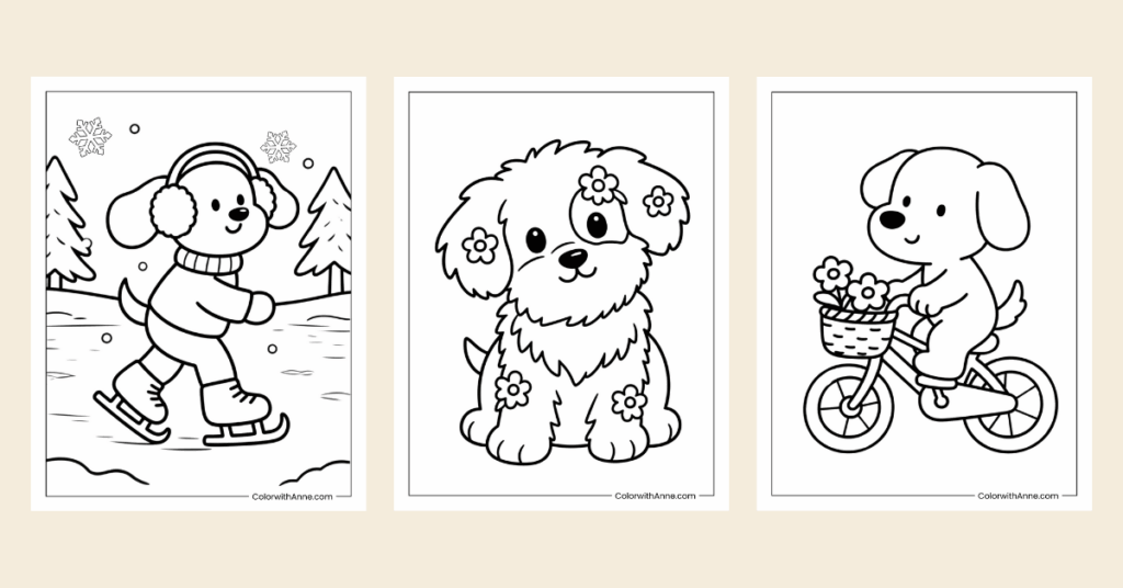 Puppy Coloring Pages Banner