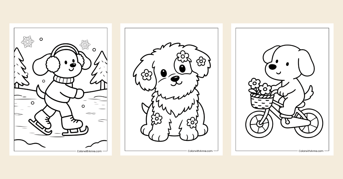 Puppy Coloring Pages Banner