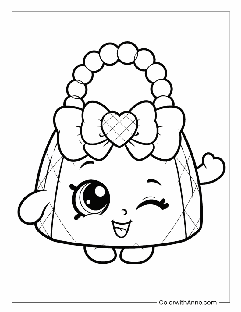 Purse Shopkins Coloring Page
