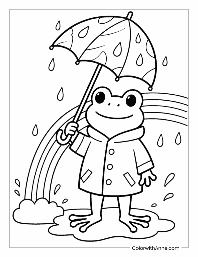 Rain Frog Coloring Page