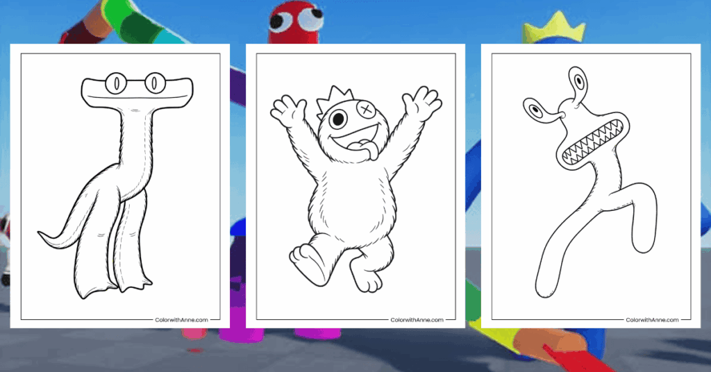 Rainbow Friends Coloring Pages Banner