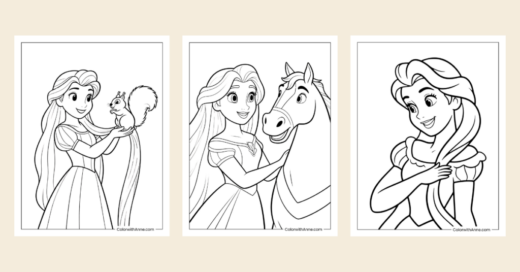 Rapunzel Coloring Pages Banner