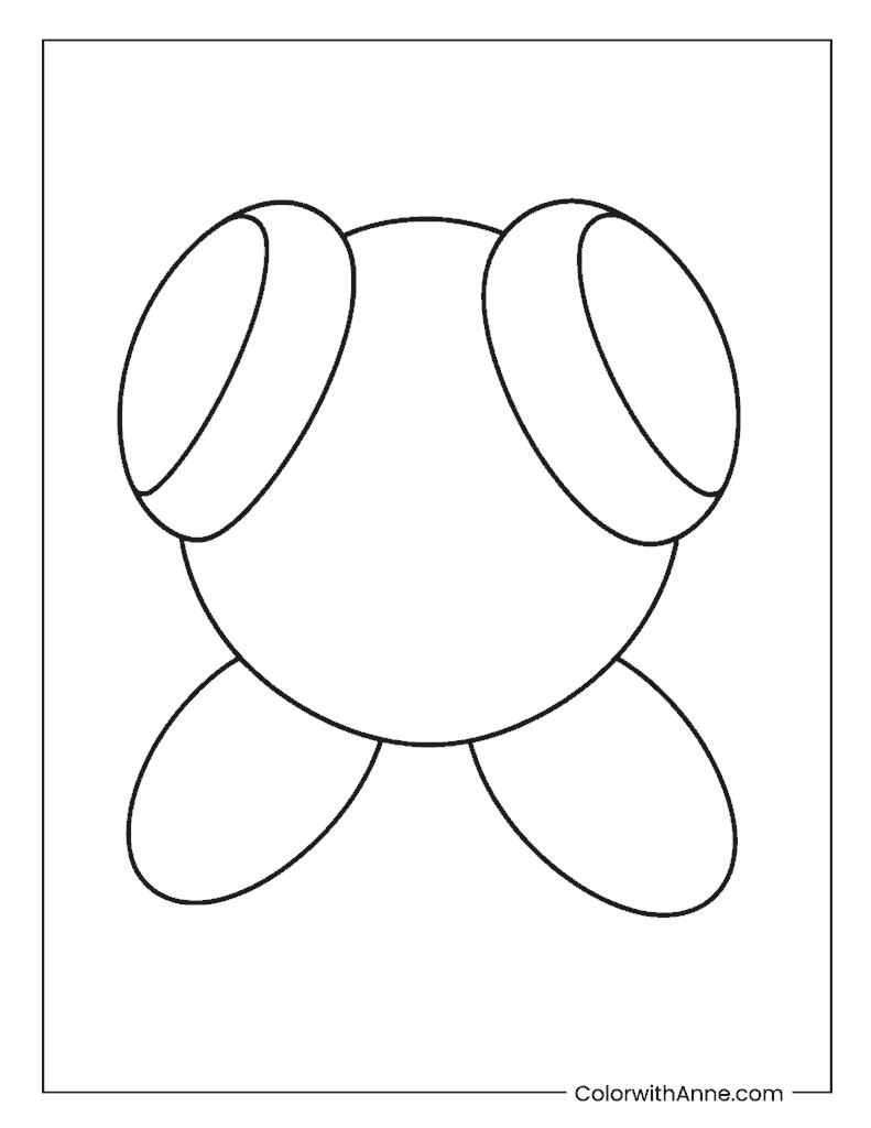 Red Close-Up Portrait Coloring Page
