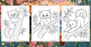 Red Panda Coloring Pages Banner