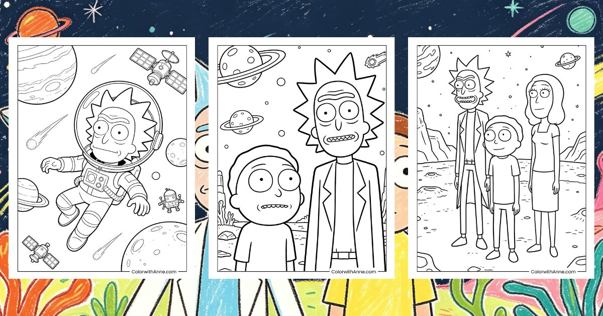Rick and Morty Coloring Pages Banner