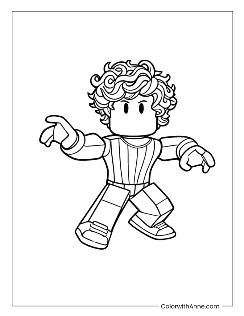 Roblox Dancing Avatar Coloring Page