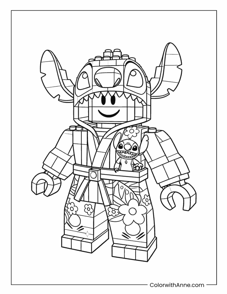 Roblox Stitch Costume Coloring Page
