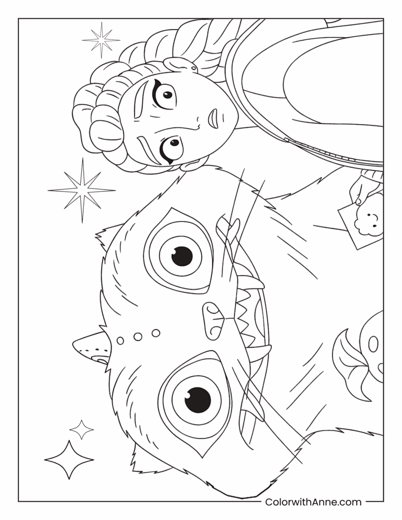 Rumi and Derpy Looking Shocked Coloring Page
