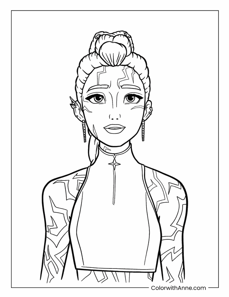Rumi’s Demon Markings Coloring Page