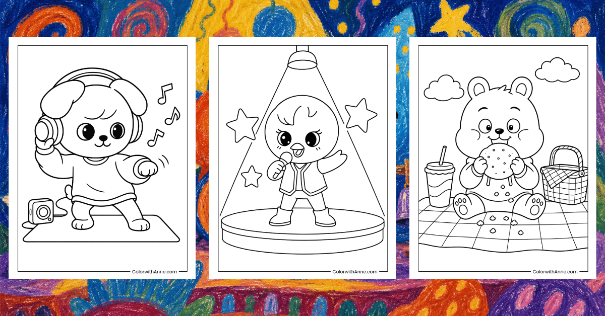 SKZOO Coloring Pages Banner