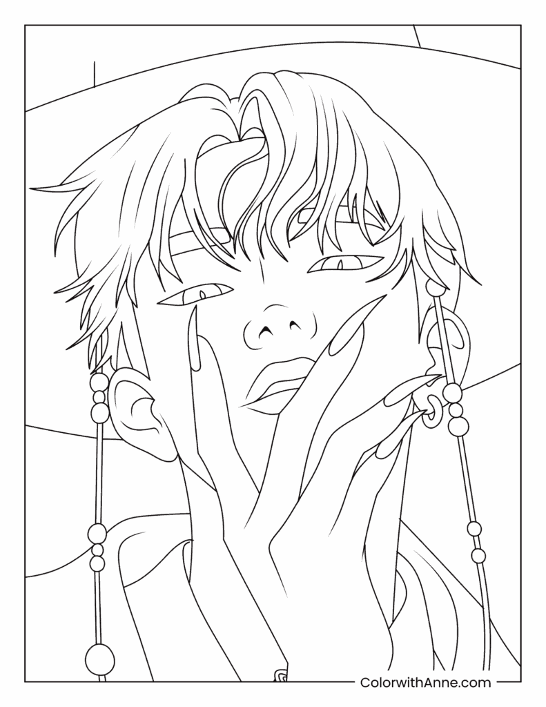 Saja Boys Demon Version Coloring Page