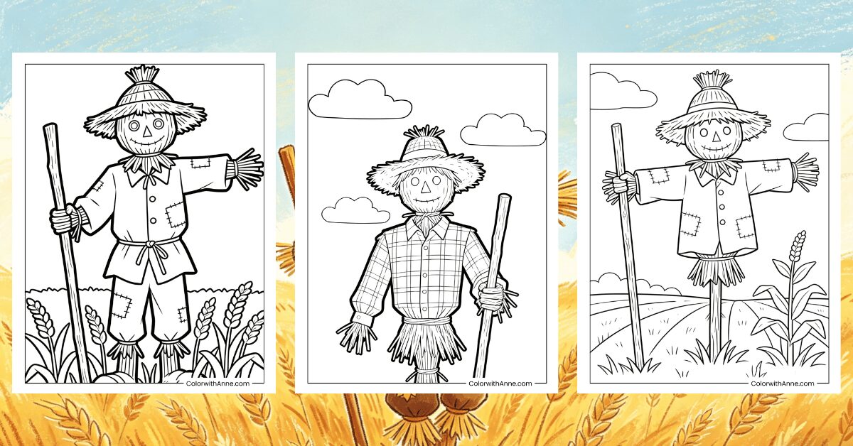Scarecrow Coloring Pages Banner