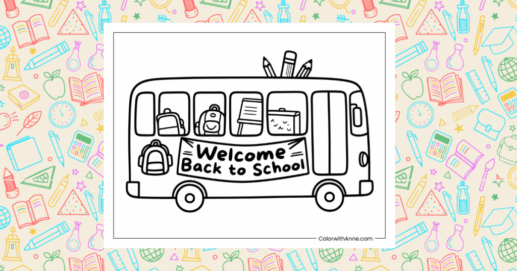 School Bus Coloring Pages _ Banner