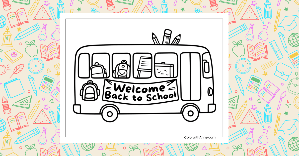 School Bus Coloring Pages _ Banner