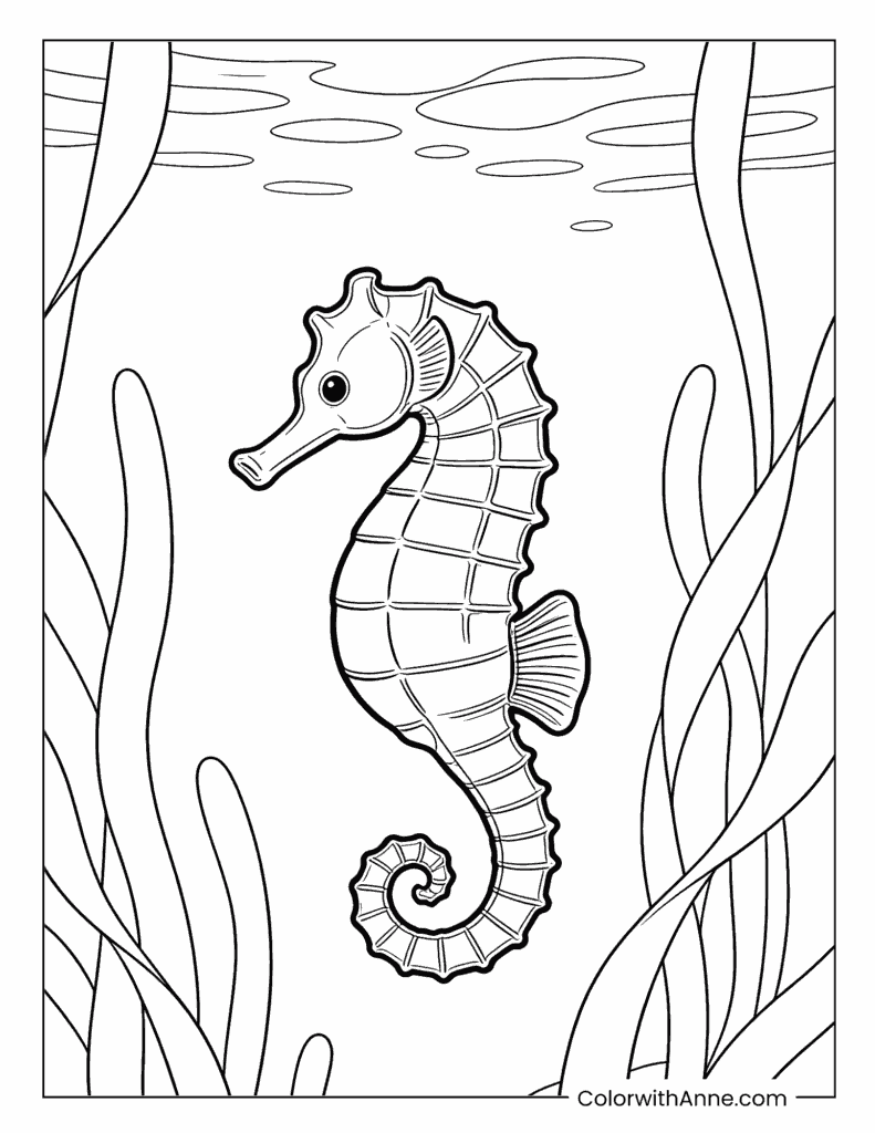 Seahorse from Finding Nemo Coloring Page