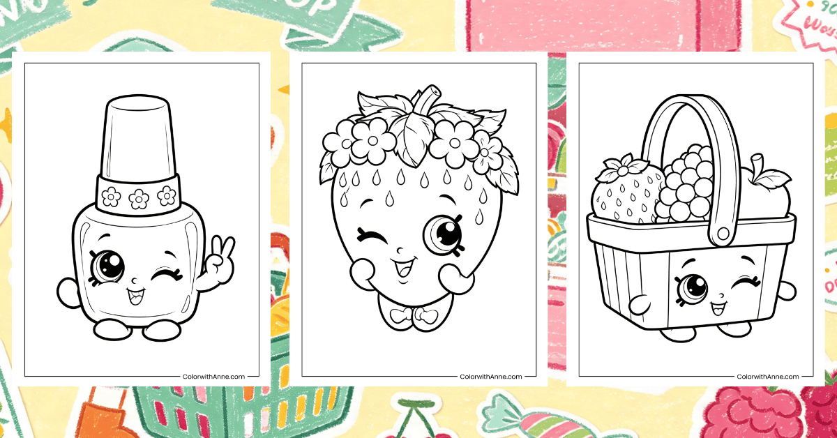 Shopkins Coloring Pages Banner