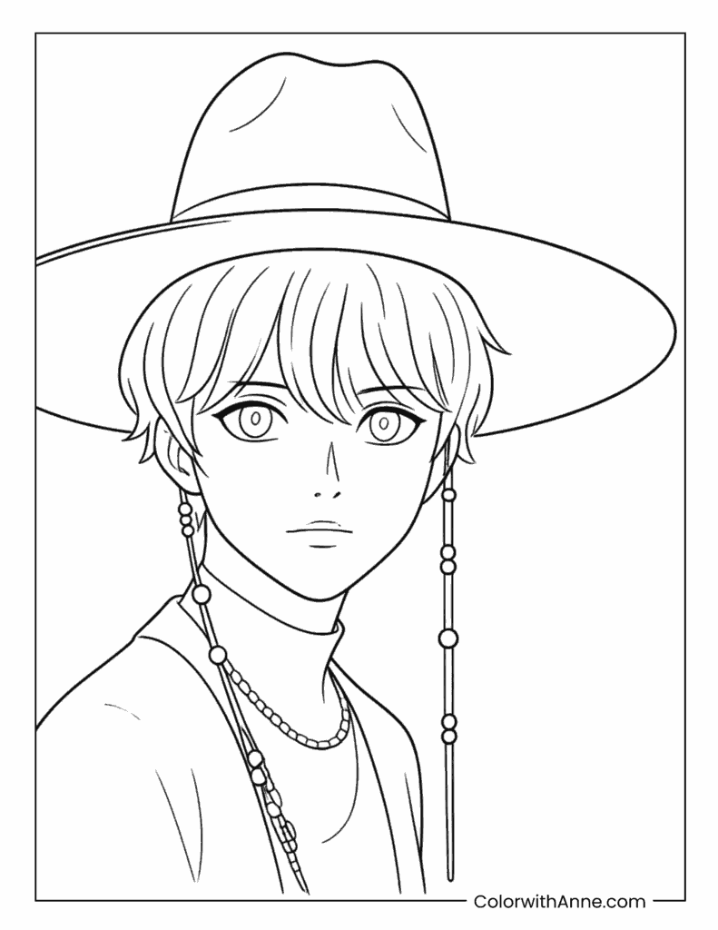 Simple Baby Saja Boys Demon Form Coloring Page