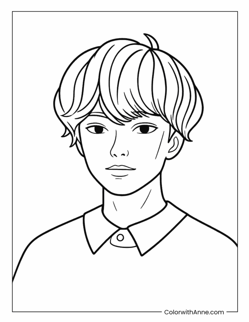 Simple Baby Saja Coloring Page