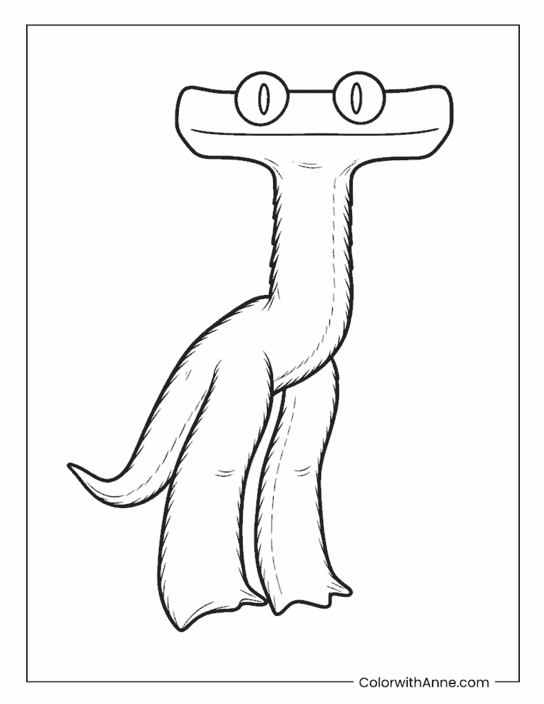 Simple Cyan Coloring Page for Kids