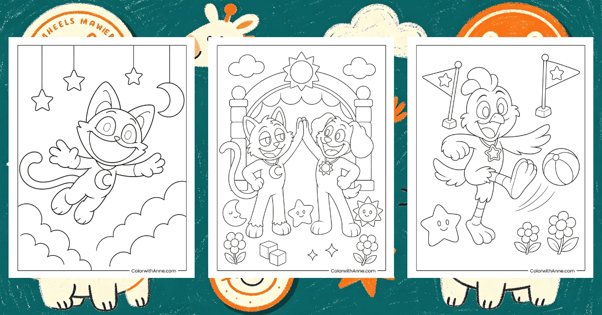 Smiling Critters Coloring Pages Banner