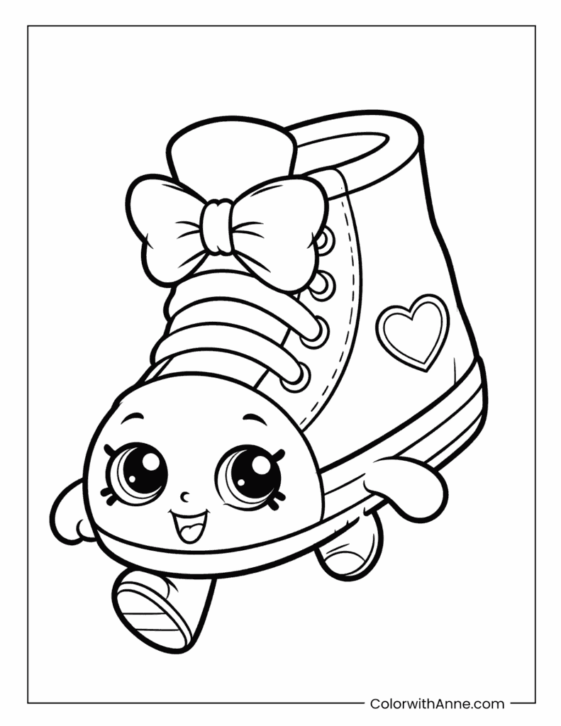 Sneaker Shopkins Fashion Coloring Sheet