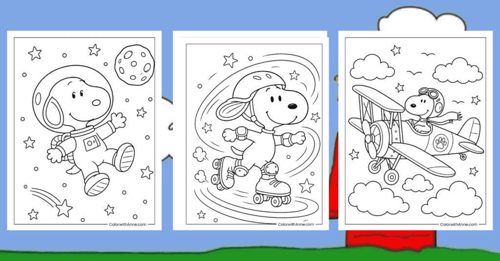 Snoopy Coloring Pages Banner
