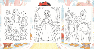 Snow White Coloring Pages Banner