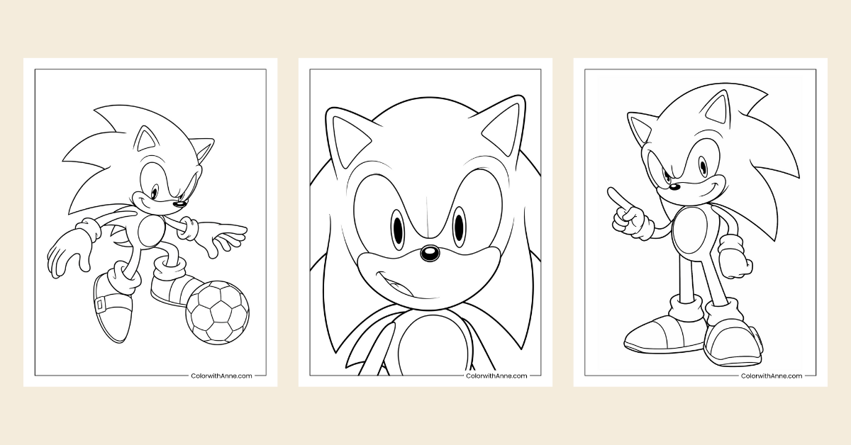 Sonic Coloring Pages Banner