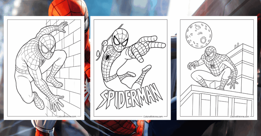 Spiderman Coloring Pages Banner 1
