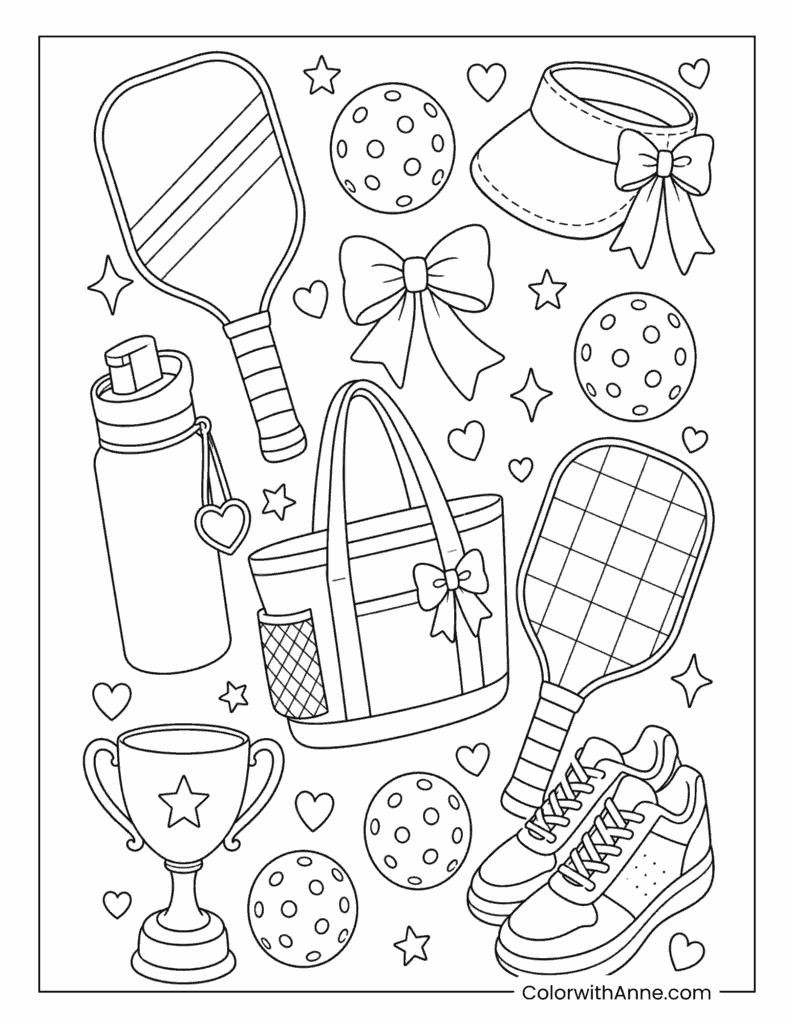 Sport & Trophy Achievement Coloring Page