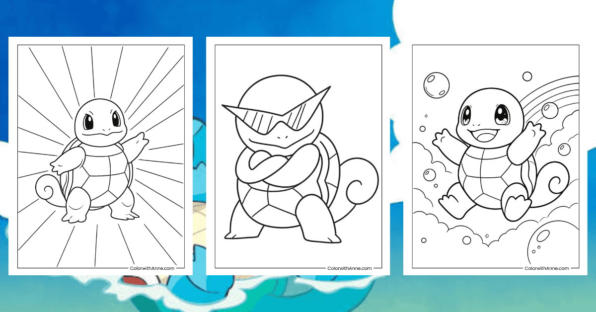 Squirtle Coloring Pages Banner