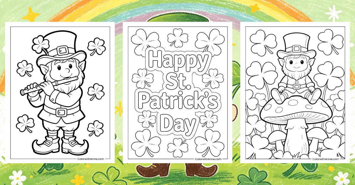 St. Patrick's Day Coloring Pages Banner