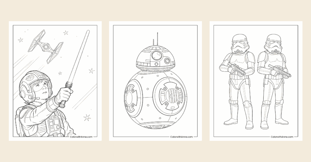 Star Wars Coloring Pages Banner 1