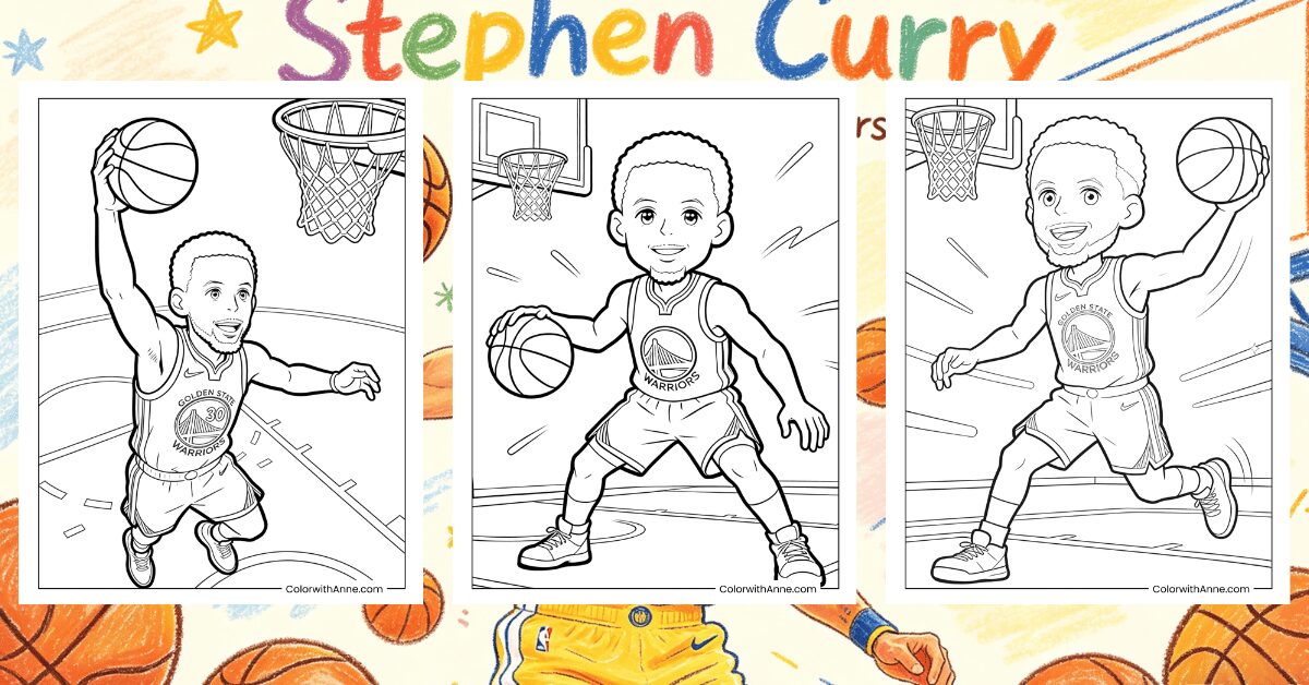 Stephen Curry Coloring Pages Banner