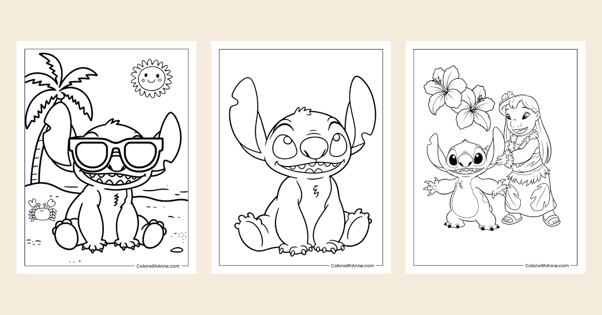 Stitch Coloring Pages Banner