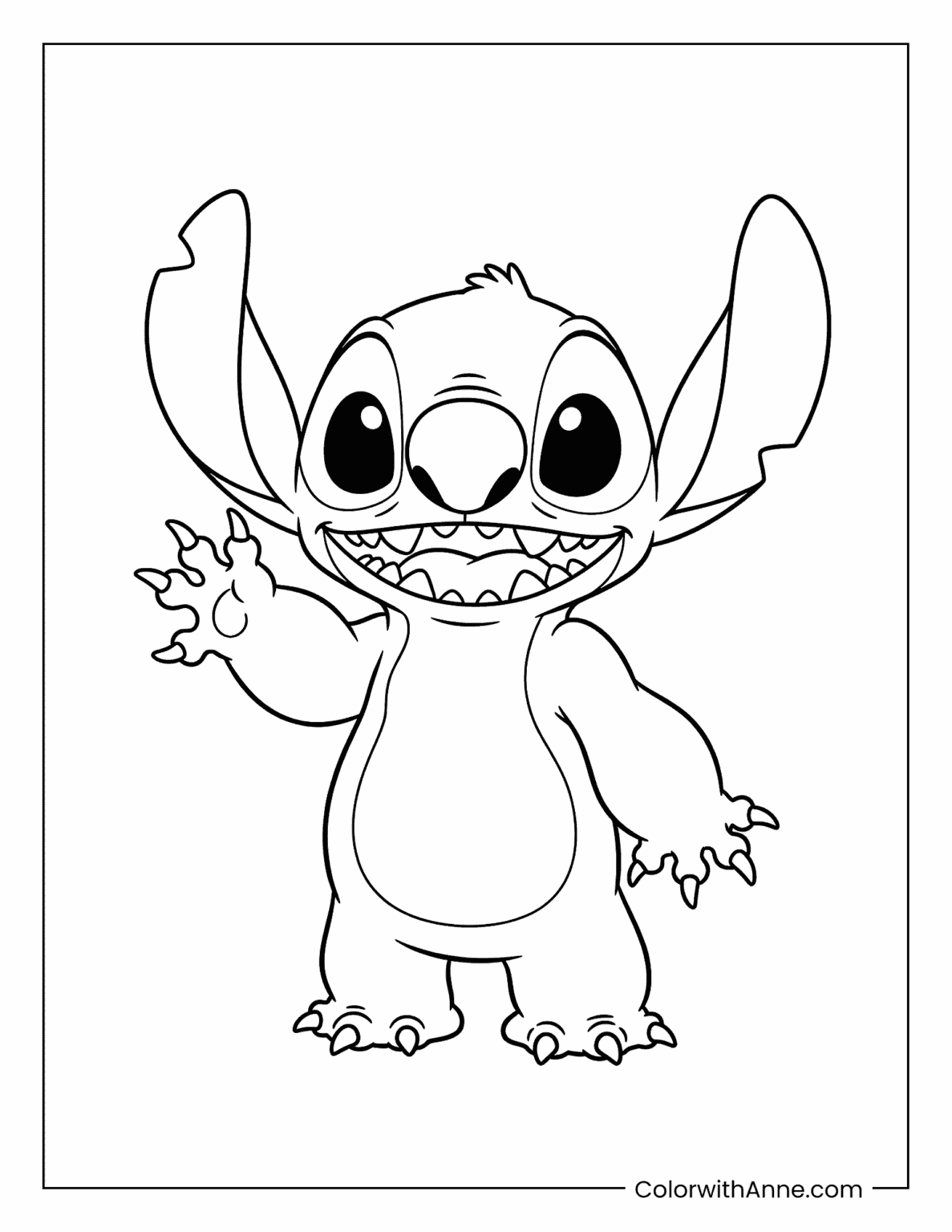 20 Stitch Coloring Pages (Free PDF Printables)