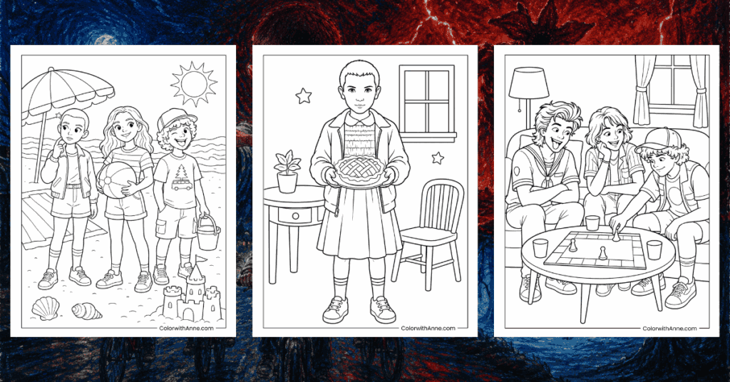 Stranger Things Coloring Pages Banner