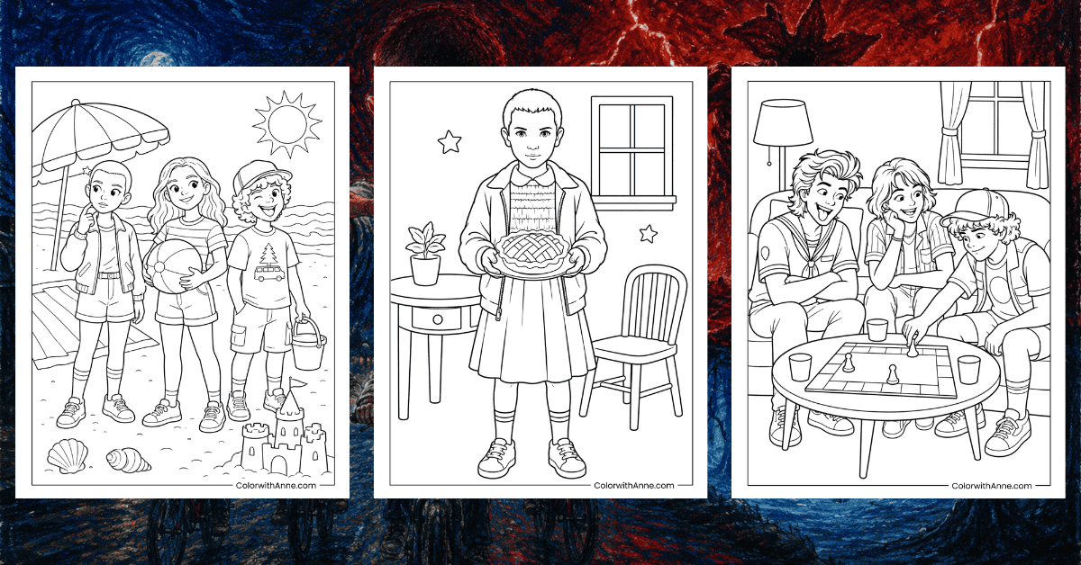 Stranger Things Coloring Pages Banner