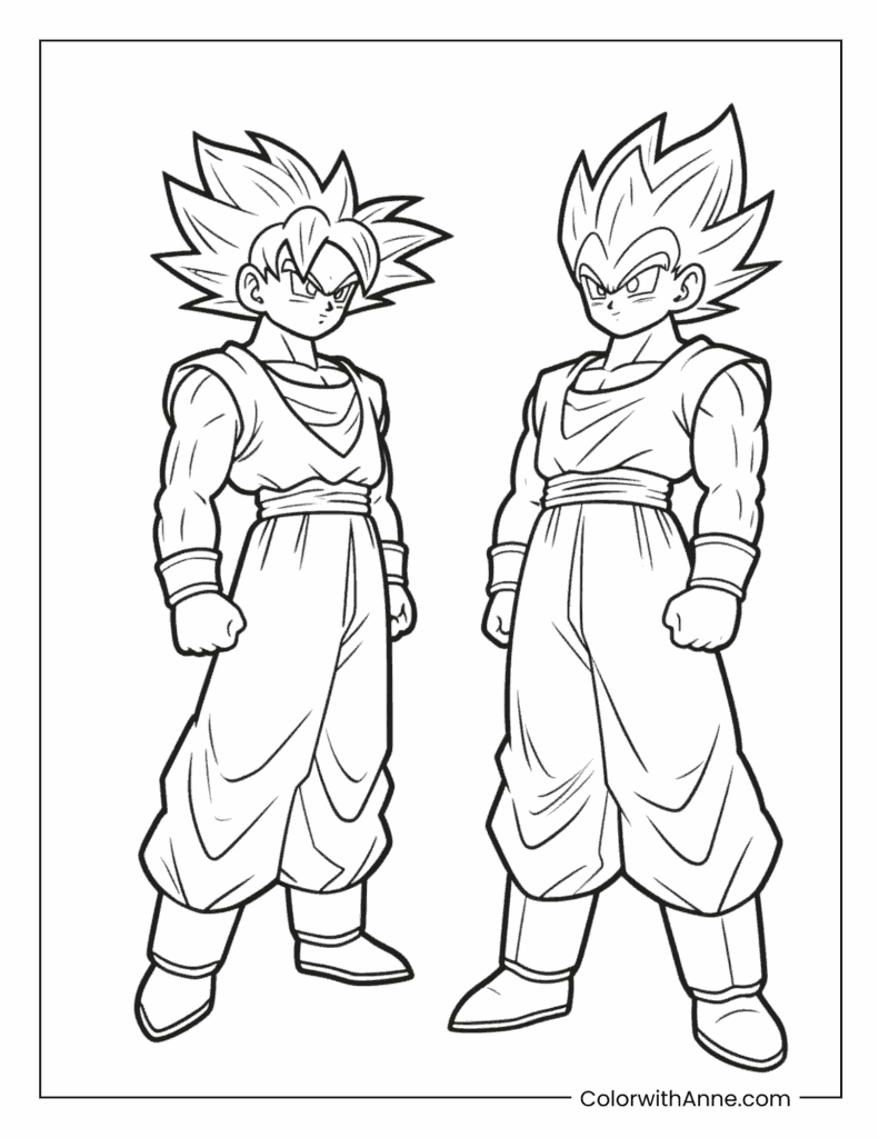 Super Saiyan Showdown Coloring Page