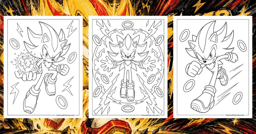 Super Shadow Coloring Pages Banner