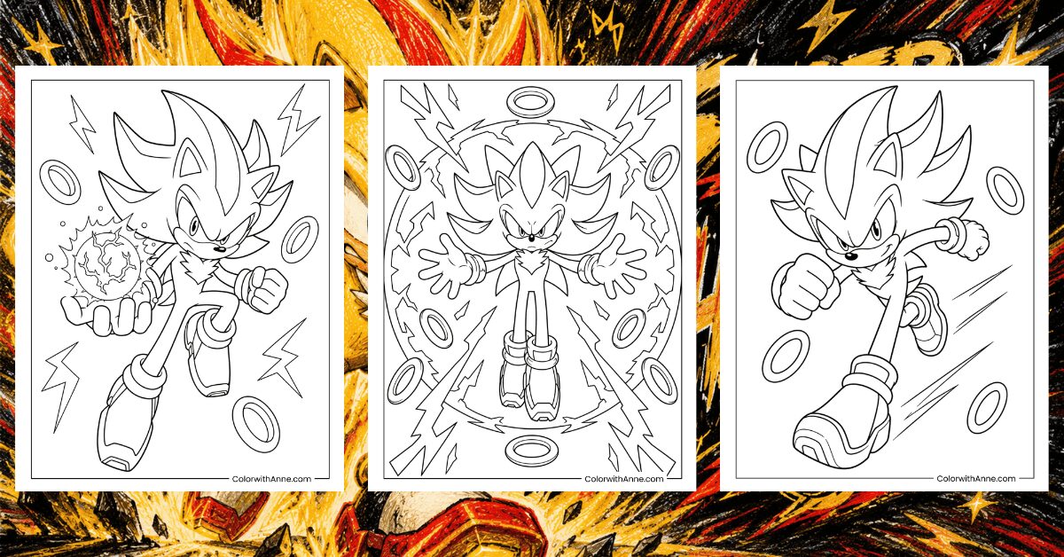 Super Shadow Coloring Pages Banner