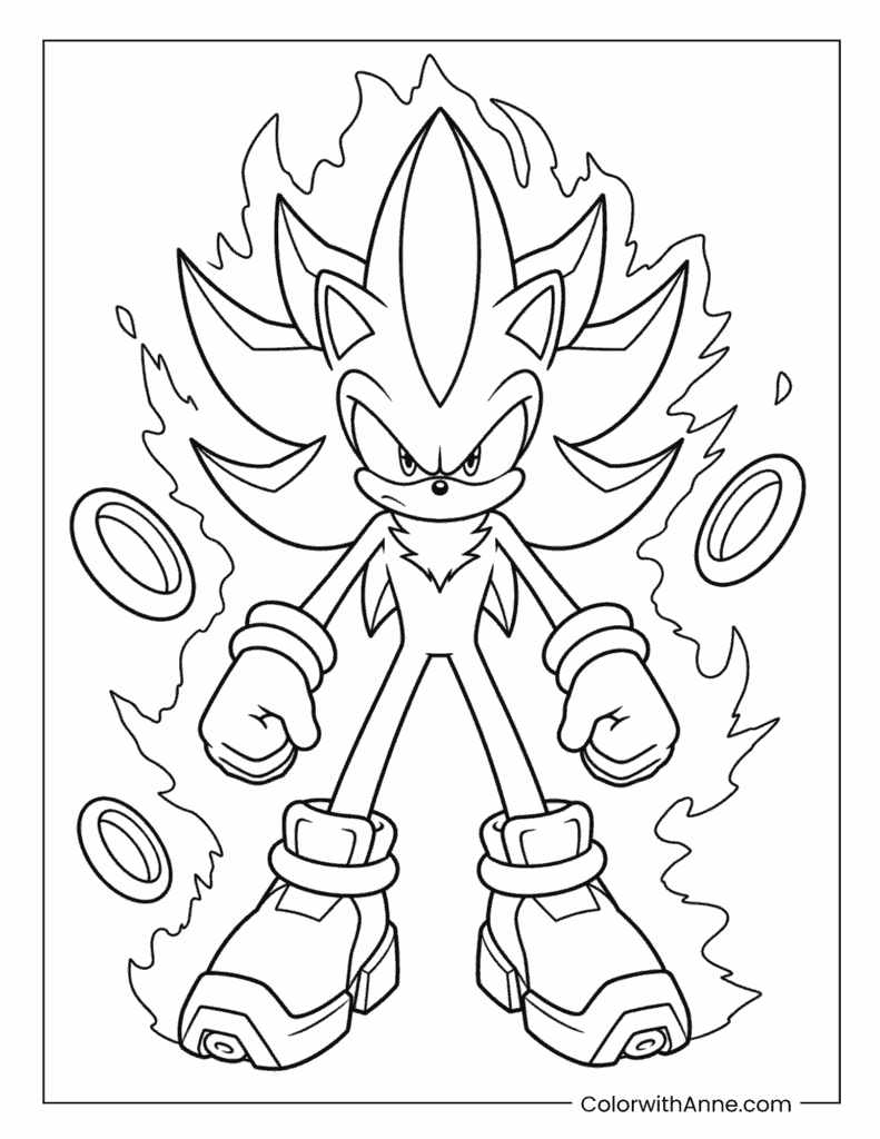 Super Shadow Powerful Aura Coloring Page