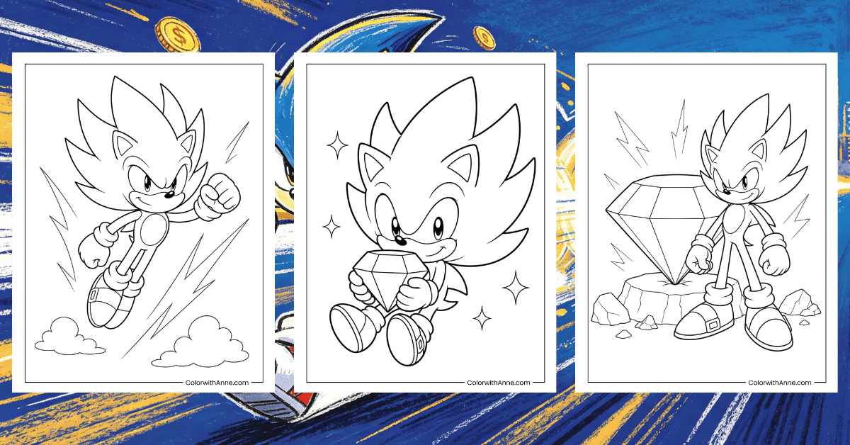 Super Sonic Coloring Pages Banner