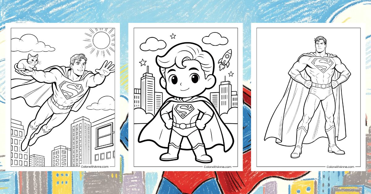 Superman Coloring Pages Banner
