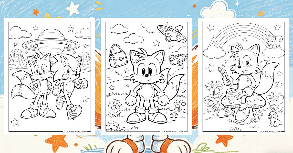 Tails Coloring Pages Banner